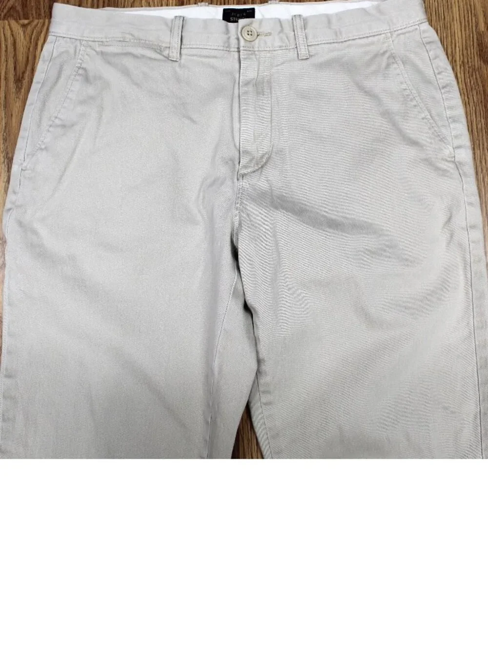 32x34 J.CREW 770 STRAIGHT FIT COTTON/SPANDEX PANTS KHAKI Sz 32W x 34L